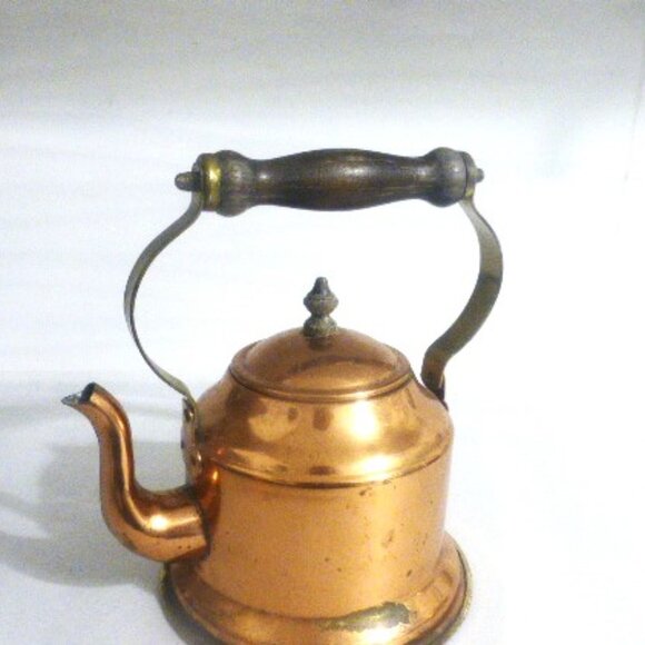 Unmarked COPPER TEA KETTLE Teapot Copper Tea Pot Vintage Teapot Vintage Kettle - Picture 5 of 8